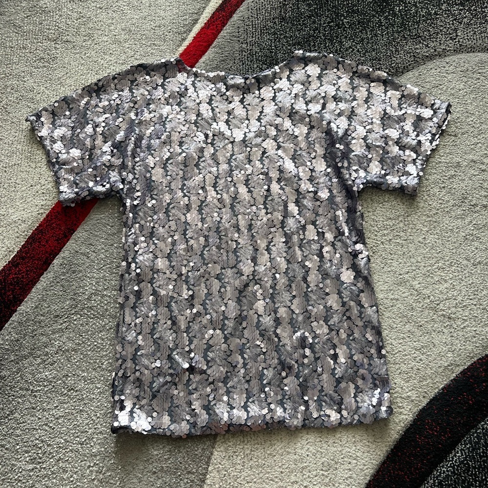 Free People Silver Sequin Mini Dress - Picture 5 of 5